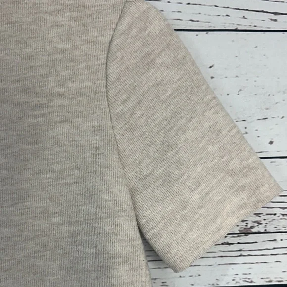 Zara Light Gray Mock Neck Crop Top - Picture 3 of 4